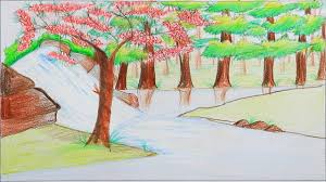 How To Draw Scenery Of Stream Waterfall Step By Step Drawing For Kids Drawings Waterfall Drawing Easy Drawings Check out this video for an easy way to draw a waterfall. how to draw scenery of stream waterfall