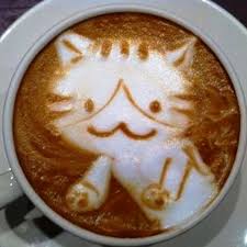 Coffee Art Kitten Latte Chocolat Chaud Manger Cafe