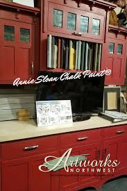 Custom Cabinetry And Counter Tops Created By Artworks Artisans Cabinets Painted In A 1 1 Mix Of Annie Sloan E Red Chalk Paint Custom Cabinetry Concrete Decor