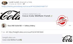 Viral chinese swimmer fu yuanhui 'not going to olympics' after missing qualifiers reports say that rio 2016 media darling will not be at tokyo 2020 olympic games after absence from. Do Not Click On The Coca Cola Welfare Fund Lottery Viral Link It S A Scam With Ariane