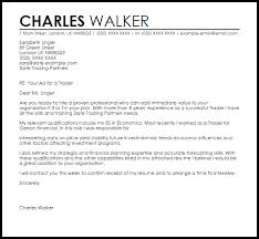 Trader Cover Letter Sample Cover Letter Templates Examples
