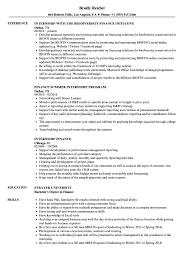New finance internship jobs added daily. Internship Finance Resume Samples Velvet Jobs