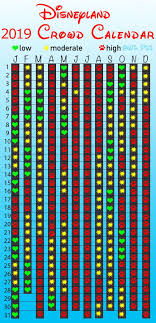 Disneyland Crowd Calendar 2019 Disneyland Crowds