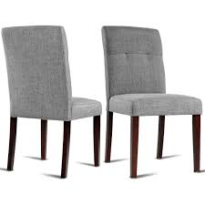Set Of 2 Parson Linen Fabric Dining Chair With Solid Wood Legs 80 95 Free Shipping Color Gray Main Ma With Images Dining Chairs Gray Dining Chairs Fabric Dining Chairs