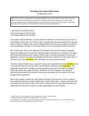 Maybe you would like to learn more about one of these? The Salem And Other Witch Hunts The Salem And Other Witch Hunts By Mike Kubic 2016 Mike Kubic Is A Former Correspondent Of Newsweek Magazine In Course Hero