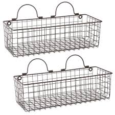 Check spelling or type a new query. Dii Z02020 Rustic Farmhouse Vintage Hanging Wall Mounted Wire Metal Basket Set Of 2 Medium Bronze Walmart Com Walmart Com