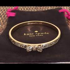 Kate Spade New York Bezel Set Polished Bangle Bracelet Kate Spade Glitter Bow Bracelet Kate Spade Jewelry Bracelets Kate Spade Jewelry Bow Bracelet