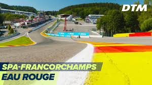 Eau rouge became eau brun on late friday afternoon at the iconic spa circuit after a storm caused major flooding in the area. The Most Exciting Corner In Racing Eau Rouge Dtm Spa Francorchamps 2020 Youtube