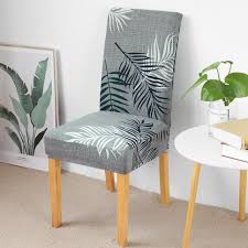 To figure out which dining chair size you should get. Light Gray Fern Palm Leaf Pattern Dining Chair Cover Slipcover Ebay