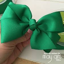 At each end of the ribbon, you should. How To Make A Bow Online Ribbon May Arts Ribbon