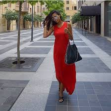Casual Chic Maxi Dress Red Dress Zara Nadine Abdel Aziz Red Fashion Fashion Red Dress