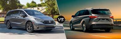 The sienna has cameras that see around, and through, the van. 2022 Honda Odyssey Vs 2021 Toyota Sienna
