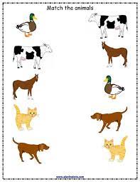 Free Animals Matching Printable Worksheet For Toddler Preschool Worksheets Free Printables Toddler Free Printables Free Preschool Worksheets