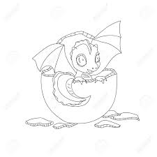 Check free printable chinese dragon coloring pages. White Funny Cute Dragon Hatches From An Egg Egg Dragon Tattoo Royalty Free Cliparts Vectors And Stock Illustration Image 132538644