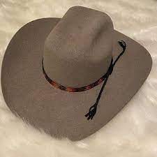 Beaded Mountain Geometry Hatband In Neutral Tones Of Browns Etsy In 2020 Hat Band Custom Cowboy Hats Beaded