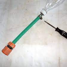I have used this hose plenty of times spraying plants with a sprayer nozzle on it. Homemade Simple Pressure Washer Instructables