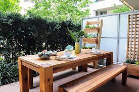 free modern dining table & bench