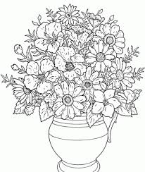 Desenho De Jarro Com Arranjo De Flores Para Colorir Tudodesenhos