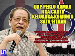 Lim kit siang terkejut hudud tersenarai mesyuarat dewan. Dap Perlu Saman Jika Carta Keluarga Komunis Satu Fitnah Utaranews