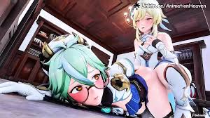 A Night in Liyue Prank Gone Wrong Pinksama Genshin Impact animation futanari