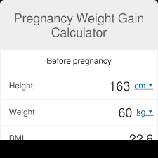 pregnancy weight gain calculator omni