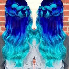It's a very unique look and you can see how damaged it is at ends. 68 Daring Blue Hair Color For Edgy Women