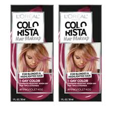 Browse through the colossal collection of 2 day hair dye on alibaba.com. Get The 2 Pack Loreal Paris Colorista Hair Makeup 1 Day Hair Color Pinkviolet400 For Blondes 1 Fl Oz From Walmart Now Accuweather Shop