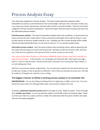 The second step is to begin eating healthy. Process Analysis Essay