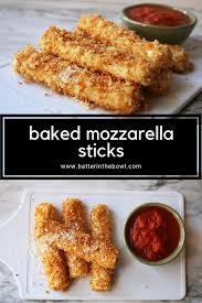 Baked Mozzarella Sticks Recipe Baked Mozzarella Sticks Mozzarella Sticks Mozzarella Sticks Recipe