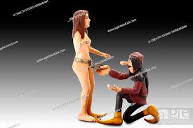 Cartoon characters, man putting a woman a chastity belt on, Stock Photo,  Photo et Image Libres de droits. Photo IBK-2214342 | agefotostock
