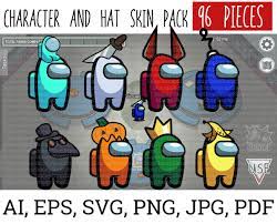 Excited To Share The Latest Addition To My Etsy Shop Among Us Hat Skins Pack Among Us Hat Silhouette Cameo Projects Vinyl Unicorn Wallpaper Character Design