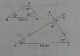Laying out accurate right angles on building projects — such as foundations for sheds, decks or patios — is easy if you use geometry. Construct A Right Angled Triangle Whose Hypotenuse Measure 5 6 And One Of Whose Acute Angles Measure Brainly In