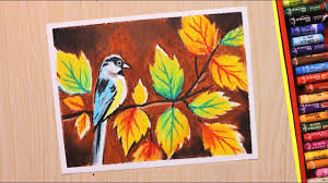 Bird Sitting On Tree Drawing Easy Oil Pastel Drawing For Beginners Scenery Drawing Of Bird Sitting On A In 2020 Oil Pastel Drawings Oil Pastel Paintings Oil Pastel