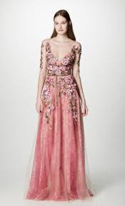 1195 New Marchesa Notte Floral Embroidered Lace Gown Tulle Coral Pink Dress 10 Evening Gowns Pink Evening Gowns Elf Dress