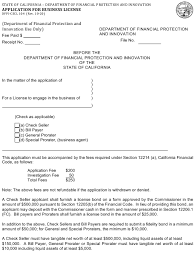 California's department of insurance lists, for example, the state's recognized lines of insurance online. Free Business License Application Forms Fill Pdf Online Print Templateroller