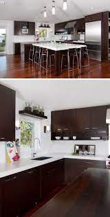 Simple kitchen cabinet design images. 9 Inspirational Kitchens That Combine Dark Wood Cabinetry And White Countertops