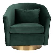 Clara Swivel Barrel Chair Upholstery Emerald In 2020 Barrel Chair Swivel Barrel Chair Green Accent Chair