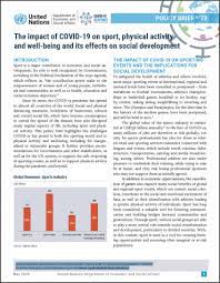 Writing a position paper is like baking a cake. The Impact Of Covid 19 On Sport Physical Activity And Well Being And Its Effects On Social Development Department Of Economic And Social Affairs