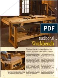 L type and tail vices. Traditional Workbench Woodsmith Volume 29 No 173