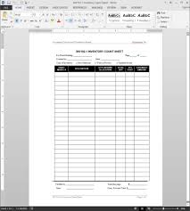 Stock Count Sheet Sada Margarethaydon Com