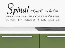 Zudem werden die sprüche und zitate gewiss ihre kochkunst anregen. Wandtattoo Lustiger Spruch Spinat Schmeckt Am Besten Wenn Man Ihn Kurz Vor Dem Verzehr Wandtattoo