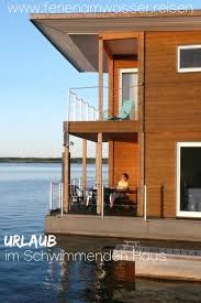 Floating House In Kroslin Hausboot Wohnen Traumhafte Strandhauser Hausboot Mieten