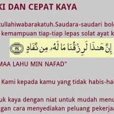 Bagi anda yang membutuhkan sarana spritual untuk meningkatkan kekayaan silahkan klik disini. Amalan Murah Rezeki