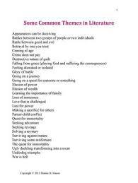 Common Themes And Archetypes In Literature Literature Literary Themes Creative Writing Classes