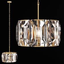 Liana round ring led chandelier. Restoration Hardware Harlow Crystal Chandelier 3d Model 1
