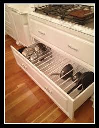 Could Do This With The Bottom Drawer On The Stove Kitchen Cabinet Storage Diy Kitchen Storage Kitchen Storage