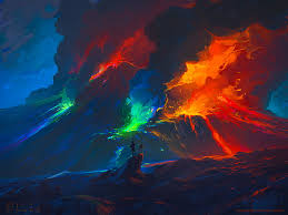 103 lava hd wallpapers and background images. Hd Wallpaper Volcano Colorful Lava Artwork Fantasy Nature Multi Colored Wallpaper Flare