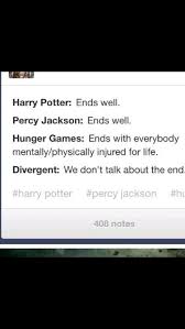 Harry Potter Vs Percy Jackson Vs Hunger Games Vs Divergent Endings Book Fandoms Hunger Games Book Quotes
