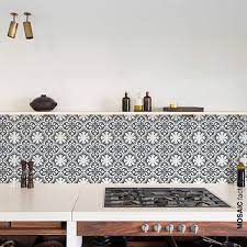 Shop latest white mosaic kitchen tiles online from our range of home & garden at au.dhgate.com, free and fast delivery to australia. Grey And White Kitchen Backsplash Tile With Classic Arabic Pattern From Mosaic Factory S Cement Tile Col Cement Tiles Kitchen Cement Tile Handmade Tile Kitchen