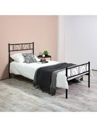 Shop metal bed frames at mathis brothers furniture stores. Bedroom Twin Full Size Metal Bed Frame Platform Headboards Furniture With 6 Legs Bedding Patterer Home Garden